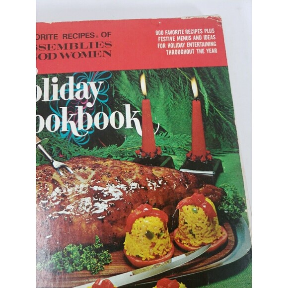 Holiday Cookbook Assemblies of God Women 900 Recipes for All Holidays VTG 1971 - Picture 3 of 16